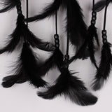 Maxbell Handmade Black Feather with Beads Dream Catcher Wall Hanging Decoration