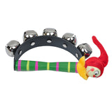 Maxbell Metal Bell Wooden Clown Handle Tambourine Kids Rattle Musical Toy