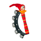 Maxbell Metal Bell Wooden Clown Handle Tambourine Kids Rattle Musical Toy