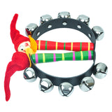 Maxbell Metal Bell Wooden Clown Handle Tambourine Kids Rattle Musical Toy