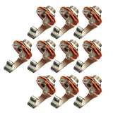 Maxbell 10pcs 1/4" 6.35mm Mono Input Jack Socket Electric Guitar Bass