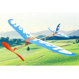 Maxbell DIY Assembly Airplane Aircraft Model Launched Powered By Rubber Band Blue
