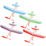 Maxbell DIY Assembly Airplane Aircraft Model Launched Powered By Rubber Band Blue