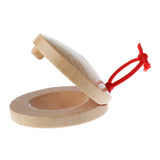 Maxbell A Pair Wooden Castanets Wood Percussion Flamenco Musical Instrument