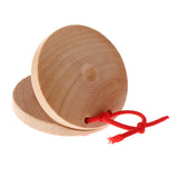 Maxbell A Pair Wooden Castanets Wood Percussion Flamenco Musical Instrument