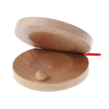 Maxbell A Pair Wooden Castanets Wood Percussion Flamenco Musical Instrument