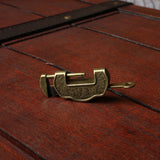 Maxbell Vintage Chinese Style Antique Carved Word Padlock Locks Key S