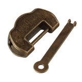 Maxbell Vintage Chinese Style Antique Carved Word Padlock Locks Key S