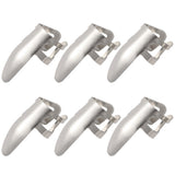 Maxbell 6pcs Stainless Steel Plectrums Finger Picks for Guitar Banjo Ukulele