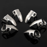 Maxbell 6pcs Stainless Steel Plectrums Finger Picks for Guitar Banjo Ukulele