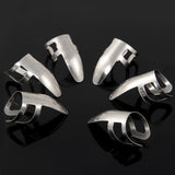 Maxbell 6pcs Stainless Steel Plectrums Finger Picks for Guitar Banjo Ukulele