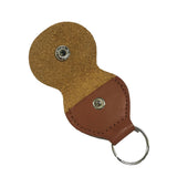 Maxbell 1Pcs Leather Keychain Guitar Pick Holder Plectrum Bag Brown Case