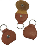 Maxbell 1Pcs Leather Keychain Guitar Pick Holder Plectrum Bag Brown Case