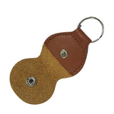 Maxbell 1Pcs Leather Keychain Guitar Pick Holder Plectrum Bag Brown Case
