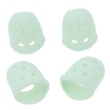 Maxbell 4 Pcs Blue Silicone Fingertip Protectors for Guitar Bass Banjo Small