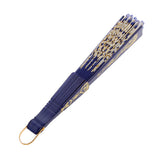 Maxbell Chinese Foldable Trim Hand Fan Wing Chun Dancing Fan - Sapphire Blue