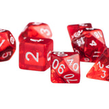 Maxbell 7Pcs Red D4 D6 D8 D10 D12 D20 Dice Set For Dungeons and Dragons Game