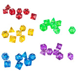 Maxbell 7Pcs Red D4 D6 D8 D10 D12 D20 Dice Set For Dungeons and Dragons Game