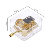 Maxbell Hand Crank Music Box Movement Play Swan Lake -Gold