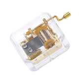 Maxbell Hand Crank Music Box Movement Play Swan Lake -Gold