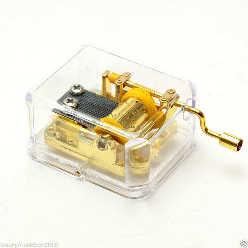 Maxbell Hand Crank Music Box Movement Play Over The Rainbow - Gold