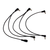 Maxbell 1 To 5 Effects Power Daisy Chain Cable Guitar - Black