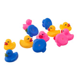 Maxbell 12 Pieces Swimming Rubber Squeeze Squeak Ducks Baby Kids Children Bath Toys