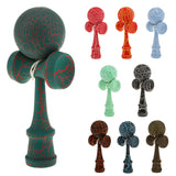 Maxbell Wooden Crack Paint Kendama Toy Kids Ball Games Black & Blue