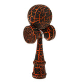 Maxbell Wooden Crack Paint Kendama Toy Kids Ball Games Black & Orange