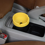 Maxbell Portable Cylinder Plastic Car Ashtray Black