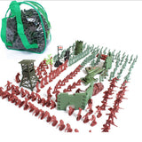 Maxbell 238pcs/Lot Army Combat Game Toys Soldier Set with Zipper Backpack 4cm