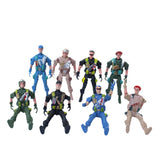 Maxbell Army Combat Game Toys Soldier Set with Zipper Backpack 9cm