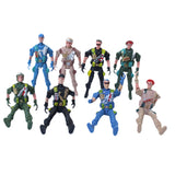 Maxbell Army Combat Game Toys Soldier Set with Zipper Backpack 9cm