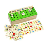 Maxbell Wooden Sorting Box with Sorting Lid - 80 pieces- 8 Categorie