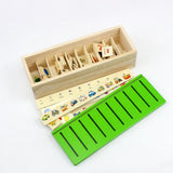 Maxbell Wooden Sorting Box with Sorting Lid - 80 pieces- 8 Categorie