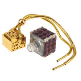 Maxbell 6ML Square Bottle Empty Perfume Bottle Car Home Hanging Charm - Dark Purple
