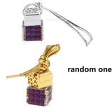 Maxbell 6ML Square Bottle Empty Perfume Bottle Car Home Hanging Charm - Dark Purple