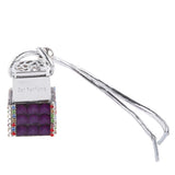 Maxbell 6ML Square Bottle Empty Perfume Bottle Car Home Hanging Charm - Dark Purple