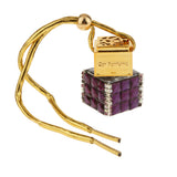 Maxbell 6ML Square Bottle Empty Perfume Bottle Car Home Hanging Charm - Dark Purple