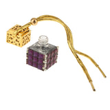 Maxbell 6ML Square Bottle Empty Perfume Bottle Car Home Hanging Charm - Dark Purple