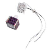 Maxbell 6ML Square Bottle Empty Perfume Bottle Car Home Hanging Charm - Dark Purple
