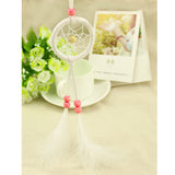 Maxbell White Dream Catcher With Feathers Charm Pendant Home Car Hanging Decor