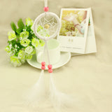 Maxbell White Dream Catcher With Feathers Charm Pendant Home Car Hanging Decor