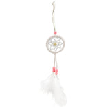 Maxbell White Dream Catcher With Feathers Charm Pendant Home Car Hanging Decor