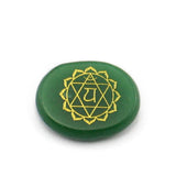 Maxbell 7pcs Engraved Reiki Energy Crystal Palm Stones