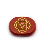Maxbell 7pcs Engraved Reiki Energy Crystal Palm Stones