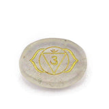 Maxbell 7pcs Engraved Reiki Energy Crystal Palm Stones