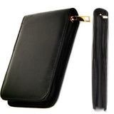 Maxbell Black Leather Pen Pocket Protector Storage Holder Bag Pen Cases for 12 Pens