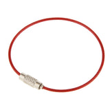 Maxbell 10x Stainless Steel EDC Aircraft Cable Wire Key Chain Car ACCS Gift Red 15cm