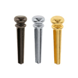Maxbell 6Pcs Guitar Metal Bridge Pins String End Peg Block Gold